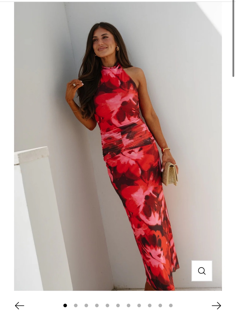 These Three floral mesh maxi